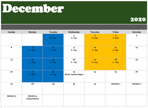 December Calendar December Calendar